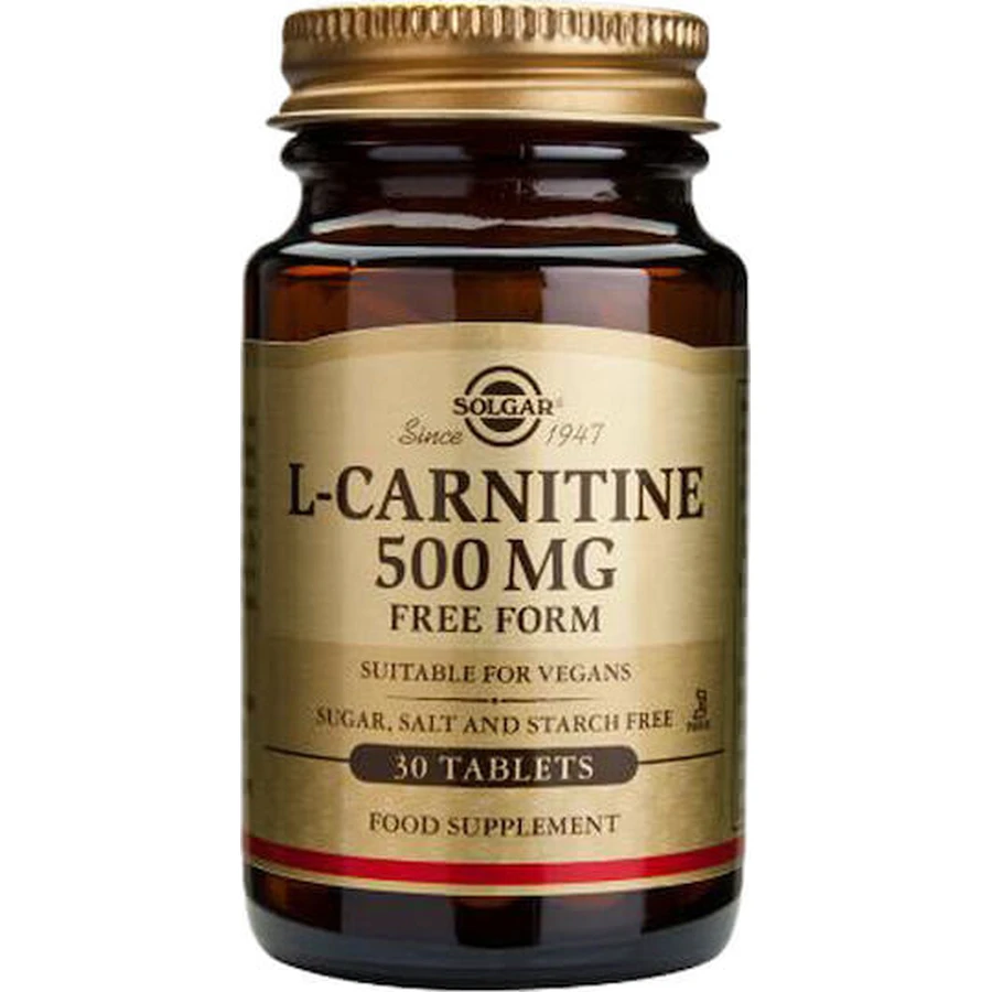 Solgar L-Carnitina con Carnitina 500mg y Saborizante 30 comp.