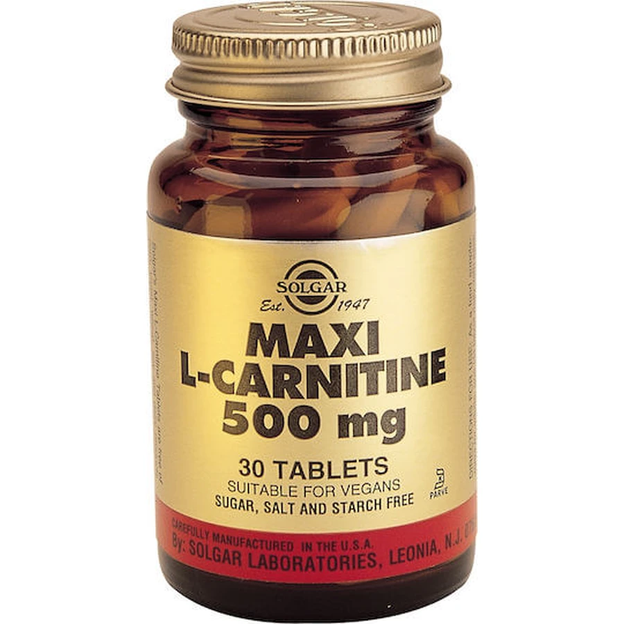 Solgar L-Carnitina con Carnitina 500mg y Saborizante 30 comp.