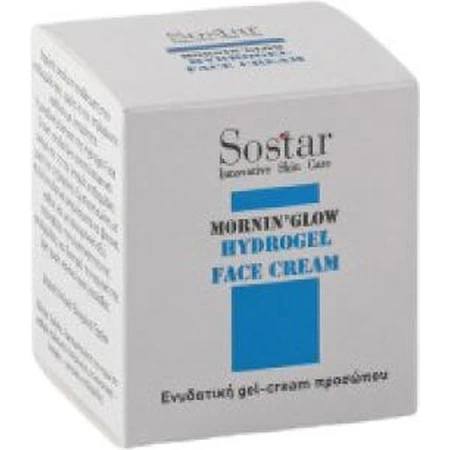 Sostar Mornin' Mornin' Glow Light Gel-Gesichtscreme, feuchtigkeitsspendend und glättend mit Hyaluronsäure und Panthenol 50ml