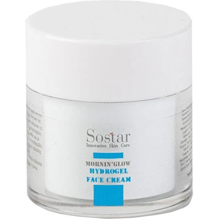 Sostar Mornin' Mornin' Glow Light Gel-Gesichtscreme, feuchtigkeitsspendend und glättend mit Hyaluronsäure und Panthenol 50ml