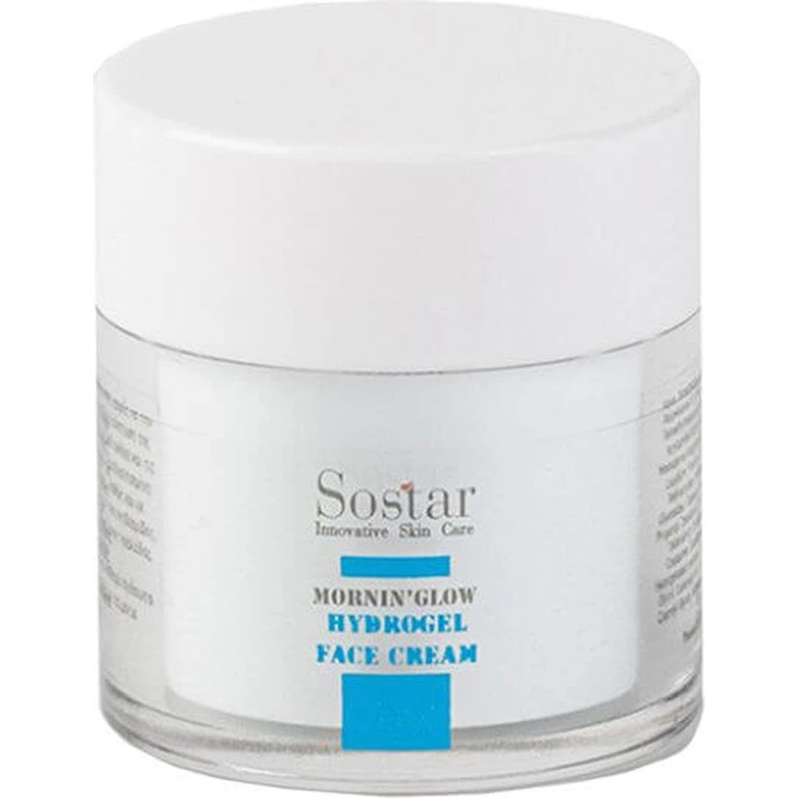 Sostar Mornin' Mornin' Glow Light Gel-Gesichtscreme, feuchtigkeitsspendend und glättend mit Hyaluronsäure und Panthenol 50ml