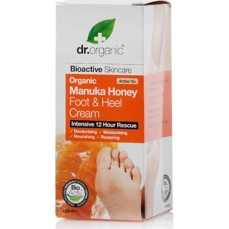 Dr.Organic Manuka Honey Moisturizing Cream for Bunions, Callouses and Cracked Heels 125ml