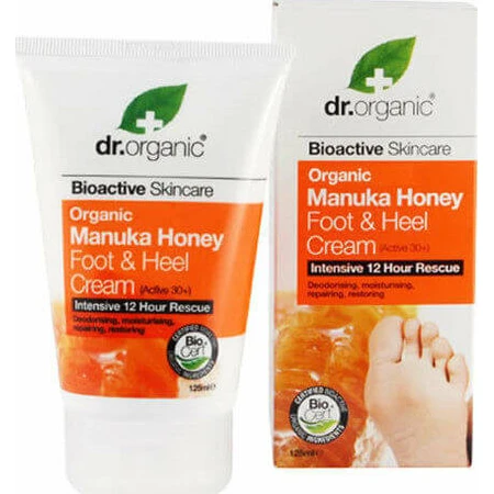 Dr.Organic Manuka Honey Moisturizing Cream for Bunions, Callouses and Cracked Heels 125ml