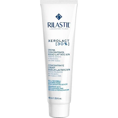 Rilastil Xerolact E Cremekonzentrat Creme Natriumlactat Feuchtigkeitsspendende regenerierende Creme für atopische Haut 40ml