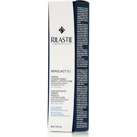 Rilastil Xerolact E Cremekonzentrat Creme Natriumlactat Feuchtigkeitsspendende regenerierende Creme für atopische Haut 40ml