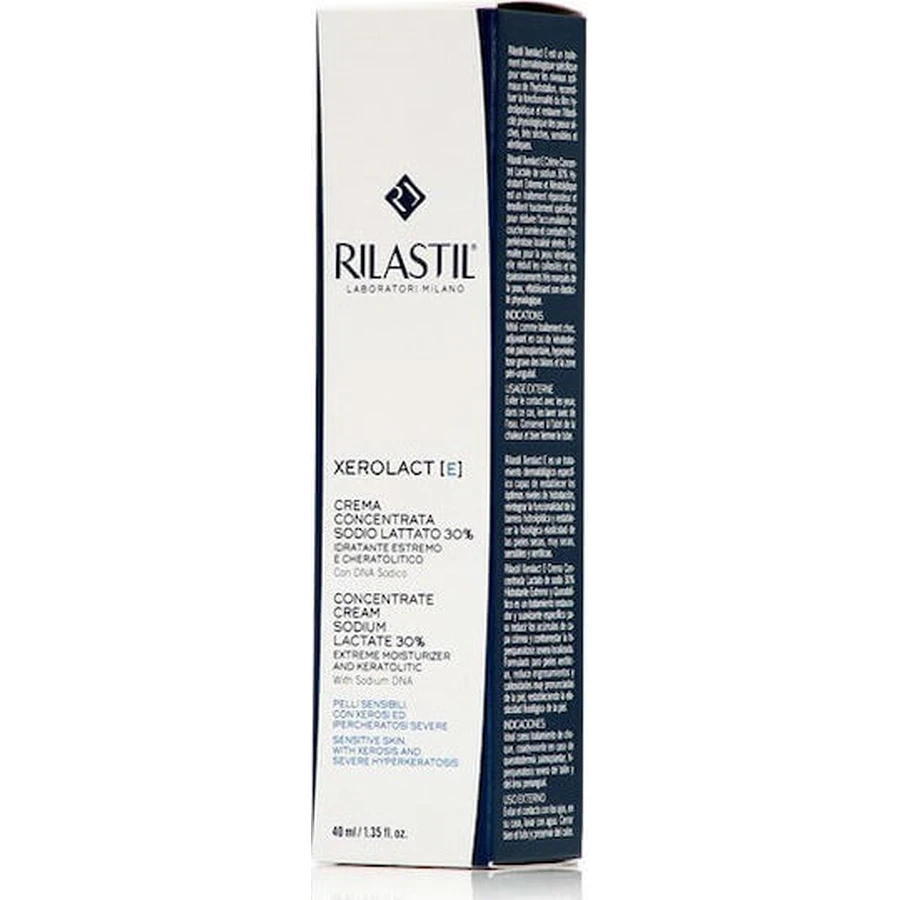 Rilastil Xerolact E Cremekonzentrat Creme Natriumlactat Feuchtigkeitsspendende regenerierende Creme für atopische Haut 40ml