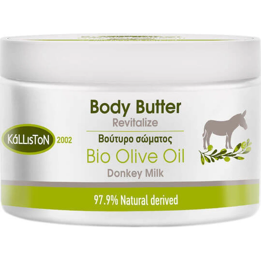 Kalliston Bio Organic Olive & Donkey Milk Moisturizing Body Butter with Donkey Milk for dry/very dry & sensitive skin 200ml