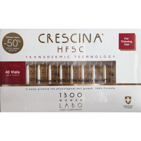 Labo Crescina Transdérmica HFSC 1300 Ampolla contra la caída del cabello para mujer 40x3,5ml