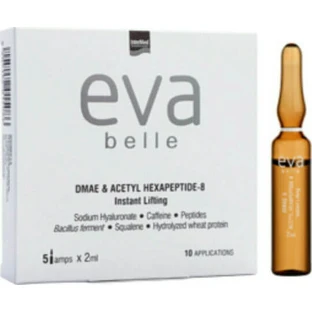 InterMed Eva Belle DMAE DMAE & Acetyl Hexapeptide-8 Moisturizing and Anti-Aging Face Serum with Hyaluronic Acid for Radiance and Lift 5x2ml