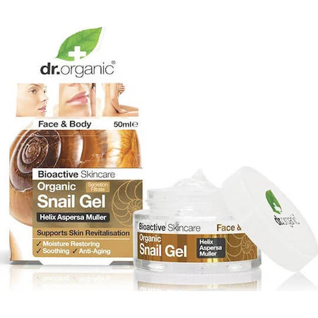 Dr.Organic Snail Gel Ser hidratant pentru corp pentru piele uscată & sensibilă 50ml