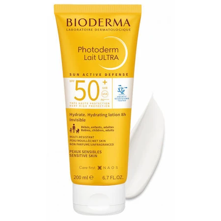 Bioderma Photoderm Lait Lait Crema solar ultra resistente al agua para rostro y cuerpo SPF50 200ml