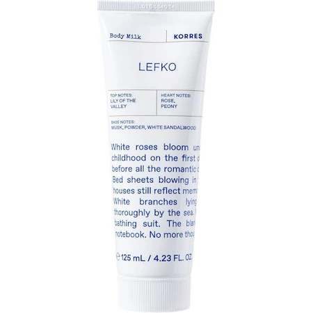Korres Lefko Lotion corporelle hydratante pour tous types de peau 125ml