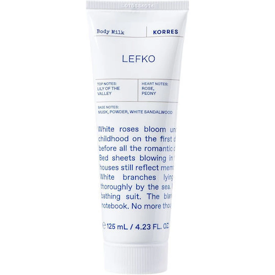 Korres Lefko Lotion corporelle hydratante pour tous types de peau 125ml