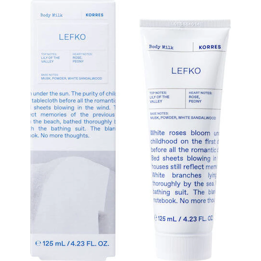 Korres Lefko Lotion corporelle hydratante pour tous types de peau 125ml