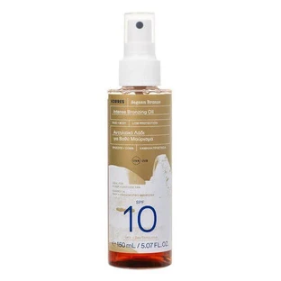 Korres Aegean Bronze Aegean Bronze Water Resistant Sun Protection Oil for Face and Body SPF10 Spray 150ml