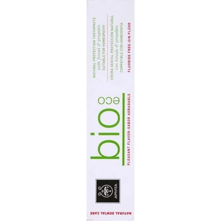 Apivita Bio-Eco fluoridevrije tandpasta tegen tandvleesontsteking, tandplak en gaatjes Venkel & propolis 75ml