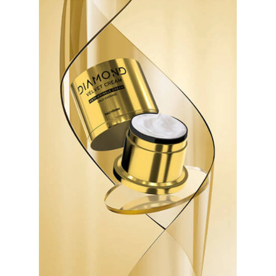 Frezyderm Diamond Velvet Gold Hydraterende, Anti-aging en Opbouwende Gezichtscrème met Hyaluronzuur en Collageen 50ml