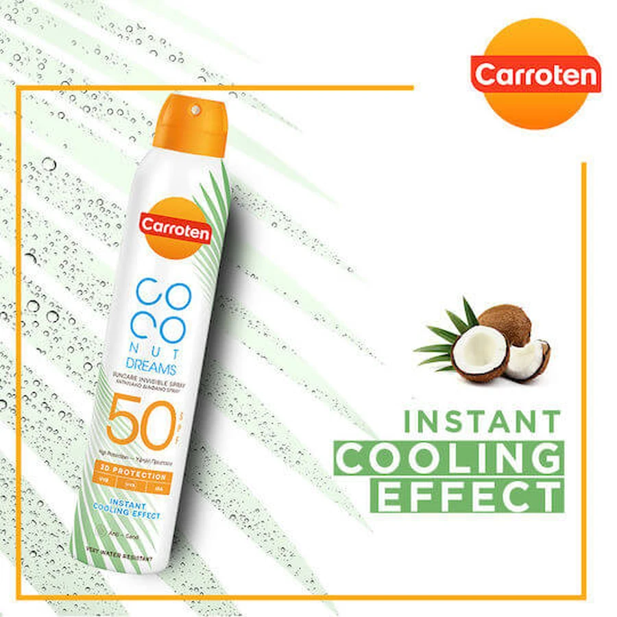 Carroten Coconut Dreams Waterproof Sunscreen Body Spray SPF50 200ml