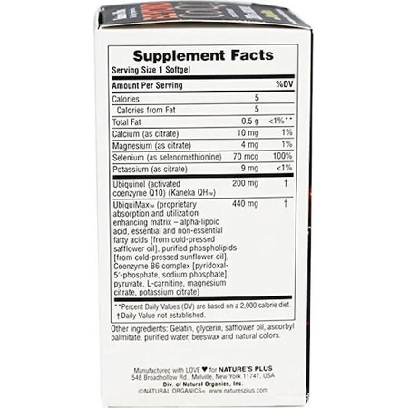 Nature's Plus Beyond CoQ10 Ubiquinol 200mg 30 softgels