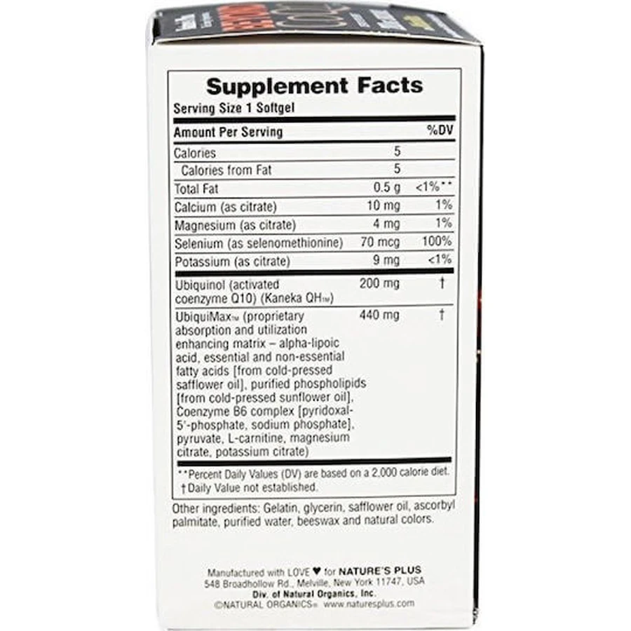 Nature's Plus Beyond CoQ10 Ubiquinol 200mg 30 softgels