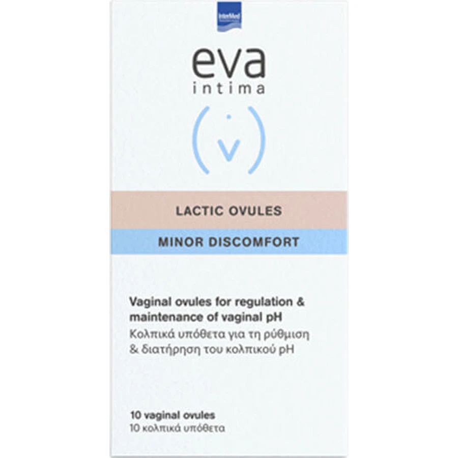 Eva Intima Minor Lactic Acid Discomfort Ovules Intimate Hygiene Products 10pcs InterMed 
