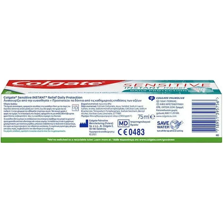 Colgate Sensitive Sensitive Instant Relief Daily Protection Zahnpasta für empfindliche Zähne 75ml
