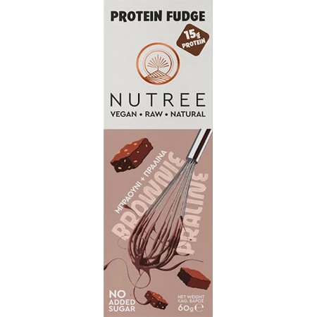 Nutree Fudge Fudge Bar with 25% Protein & Flavor Brownie Praline Brownie 60gr