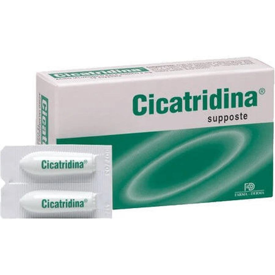 Cicatridine suppositoires avec acide hyaluronique pour le rectum, 10 ovules X 2g