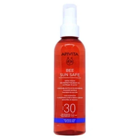 Apivita Bee Sun Safe Girasol y Zanahoria Protección solar resistente al agua Aceite corporal SPF30 Spray corporal 200ml