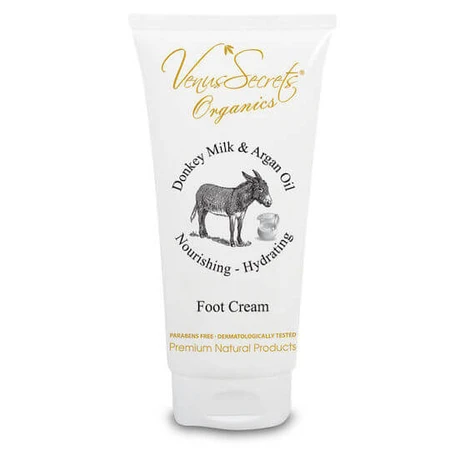 Venus Secrets Crème hydratante pour les pieds au lait d'ânesse et à l'huile d'argan 100ml