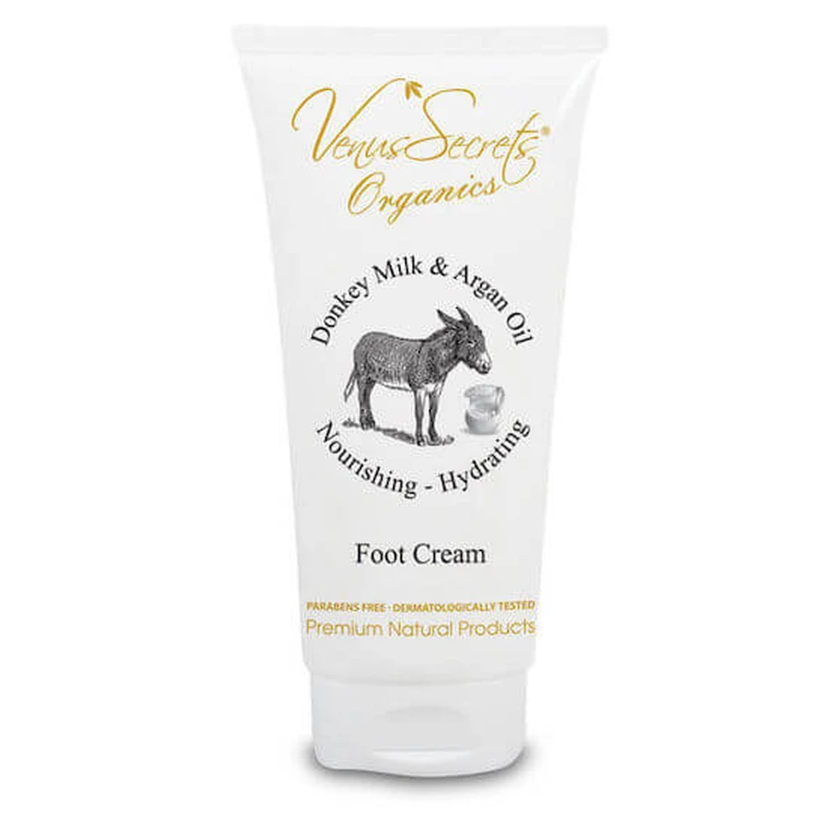 Venus Secrets Crème hydratante pour les pieds au lait d'ânesse et à l'huile d'argan 100ml