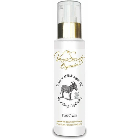 Venus Secrets Crème hydratante pour les pieds au lait d'ânesse et à l'huile d'argan 100ml