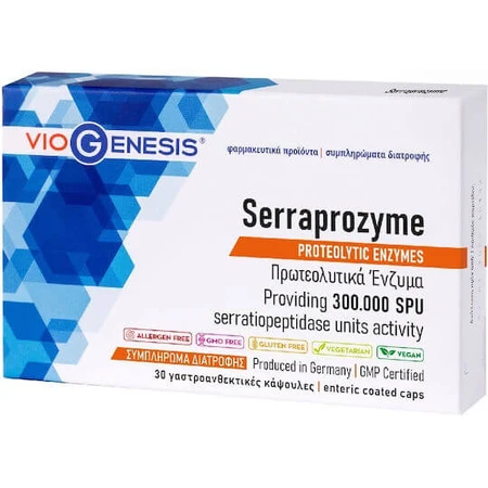 Viogenesis Serraprozyme 30 Kapseln