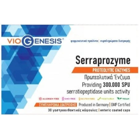 Viogenesis Serraprozyme 30 Kapseln