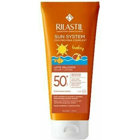 Rilastil Sun System Sun System Velvet Lotion Crème Solaire Bébé Waterproof Emulsion SPF50 200ml