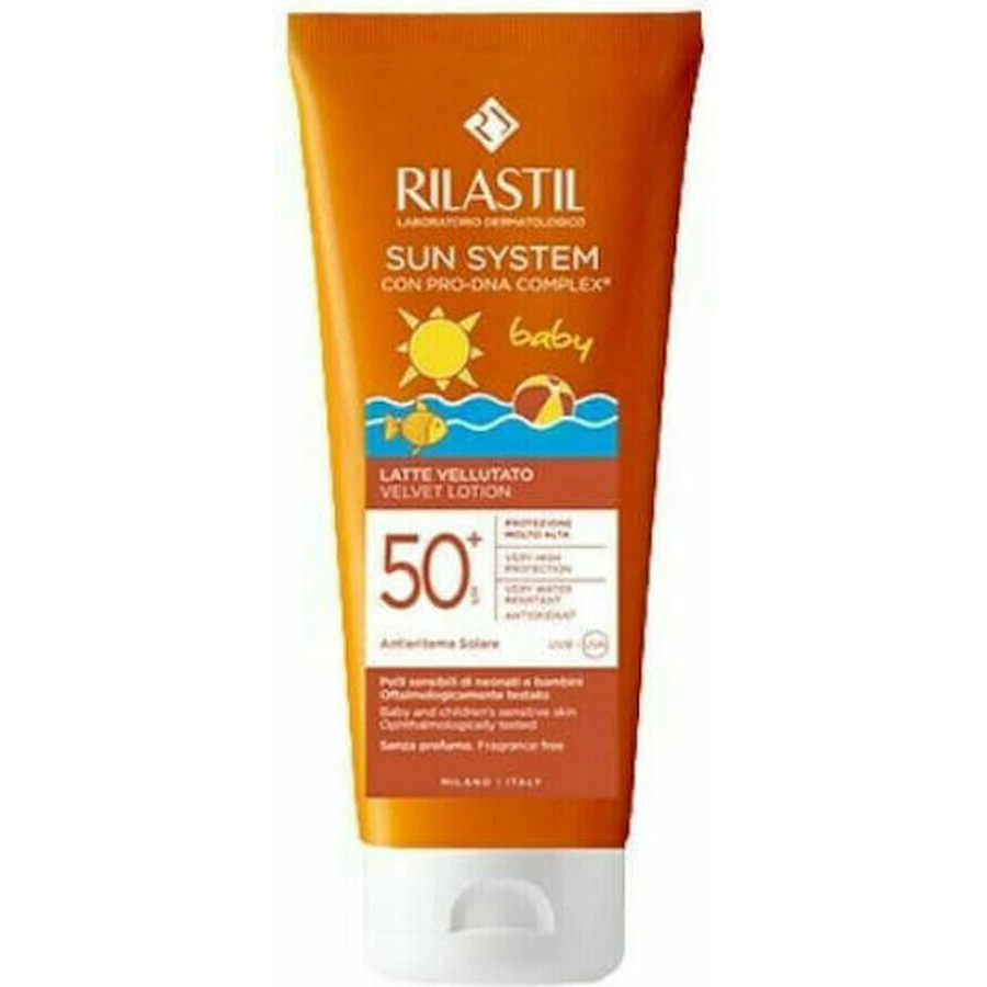 Rilastil Sun System Sun System Velvet Lotion Crème Solaire Bébé Waterproof Emulsion SPF50 200ml