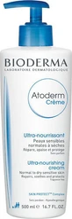 Bioderma Atoderm Creme Ultra-Nourishing Cream Normal To Dry Moisturizing Body Cream with Hyaluronic Acid for Dry & Sensitive Skin 500ml