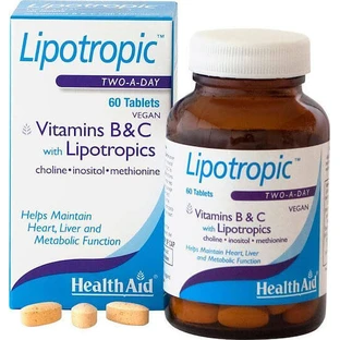 Health Aid Lipotropics con Vitaminas B y C cu Gust Sin sabor 60 comprimidos
