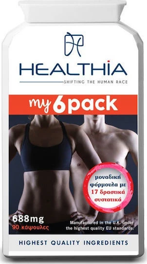 Healthia Healthia My 6Pack 688mg with Unflavoured Flavor 90 caps
