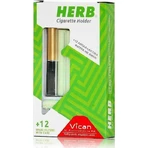 Vican Herb Herb Zigarettenhalter Gold + 12 Filter + Gold Raucherentwöhnung Beutel 12pcs