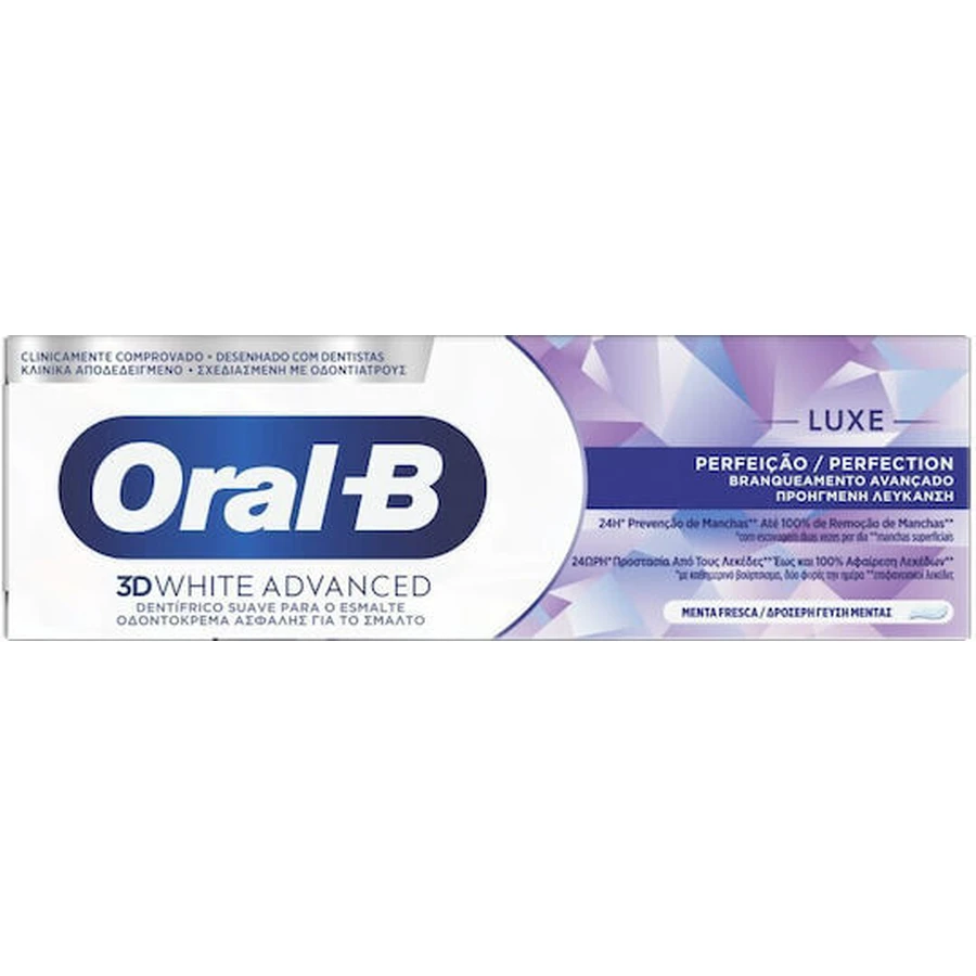 Pasta dentífrica blanqueadora Oral-B 3d White Advanced Luxe Perfection 75ml
