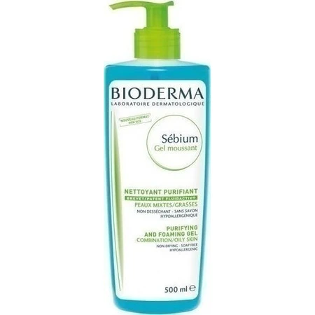 Bioderma Sebium Gel visage pour les peaux à tendance acnéique 500ml