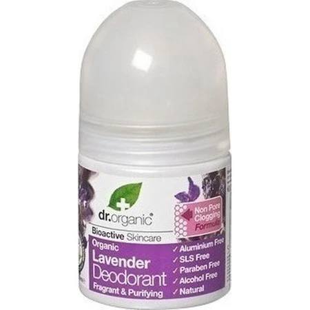 Dr.Organic Lavendel Lavendel Natürliches Roll-On Deodorant Aluminiumfrei 50ml