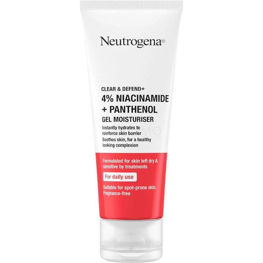 Neutrogena Clear & Defend+ Gel de día hidratante facial contra las manchas con Niacinamida y Pantenol 50ml