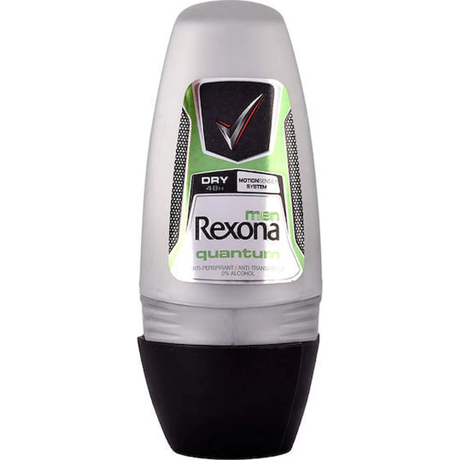 Rexona Men Quantum Dry 48h Schutz Anti-Transpirant Anti-Transpirant 0% Alkohol Deo Deodorant 48h im Roll-On 50ml