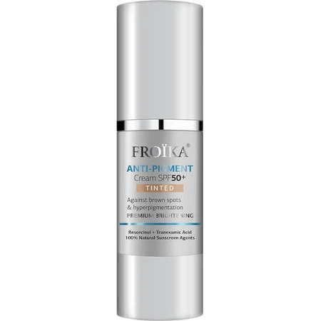 Froika Anti-Pigment Tinted Day Cream SPF50 Contre les taches pigmentaires avec de la vitamine C et des peptides 30ml
