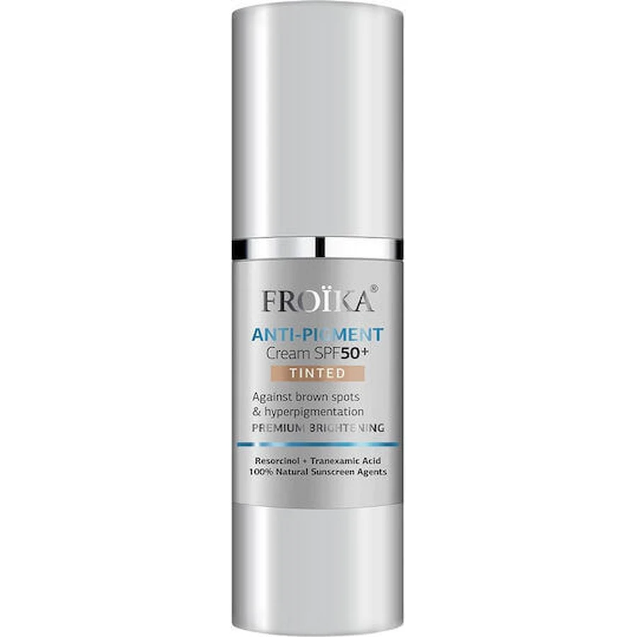 Froika Anti-Pigment Tinted Day Cream SPF50 Contre les taches pigmentaires avec de la vitamine C et des peptides 30ml