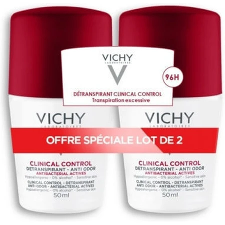Vichy Deodorant 96h Roll-On 2x50ml