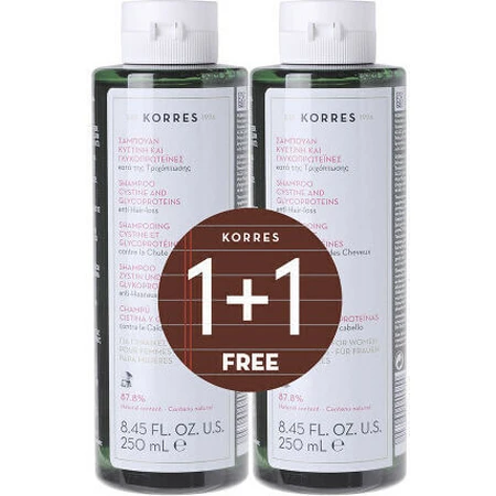 Korres Cystin & Glykoproteine Haarausfall Shampoo für brüchiges Haar 2x250ml