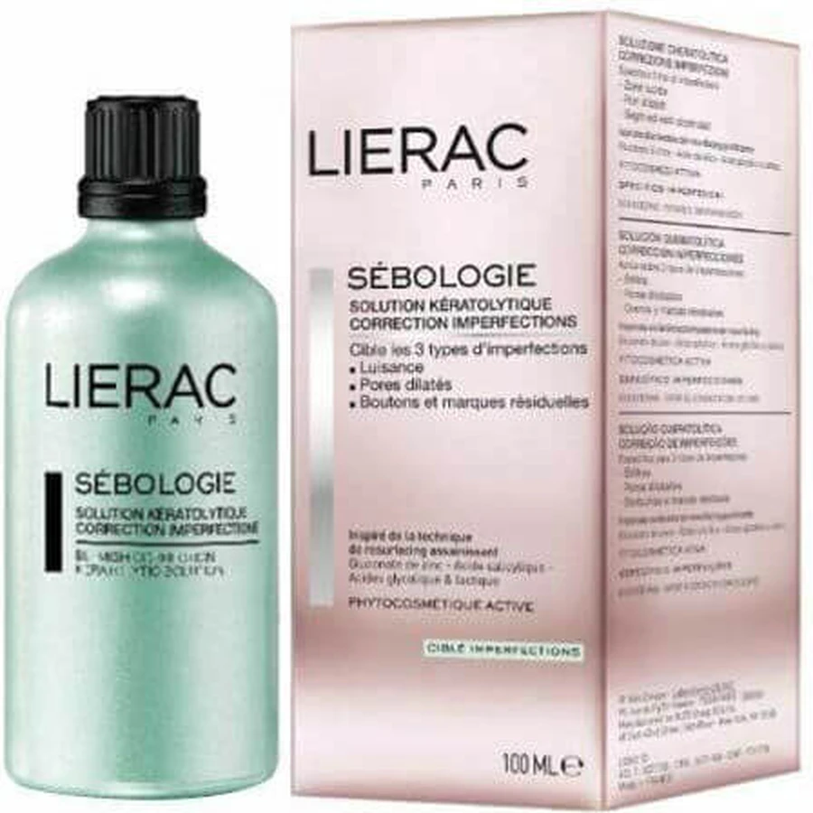 Lierac Sebologie Sebologie Blemish Correction Keratolytic Solution Liquid Regulating Night Cream against imperfections with AHA 100ml